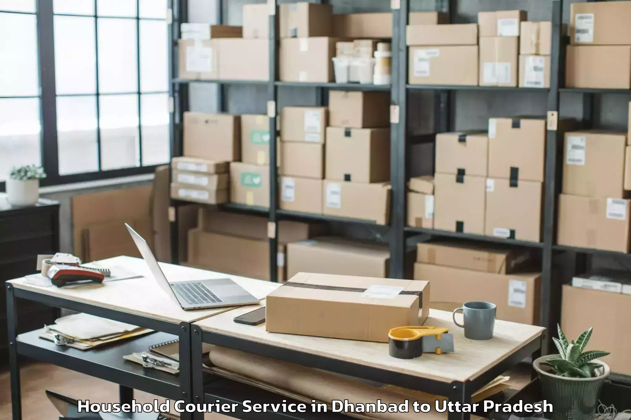 Easy Dhanbad to Chhibramau Household Courier Booking